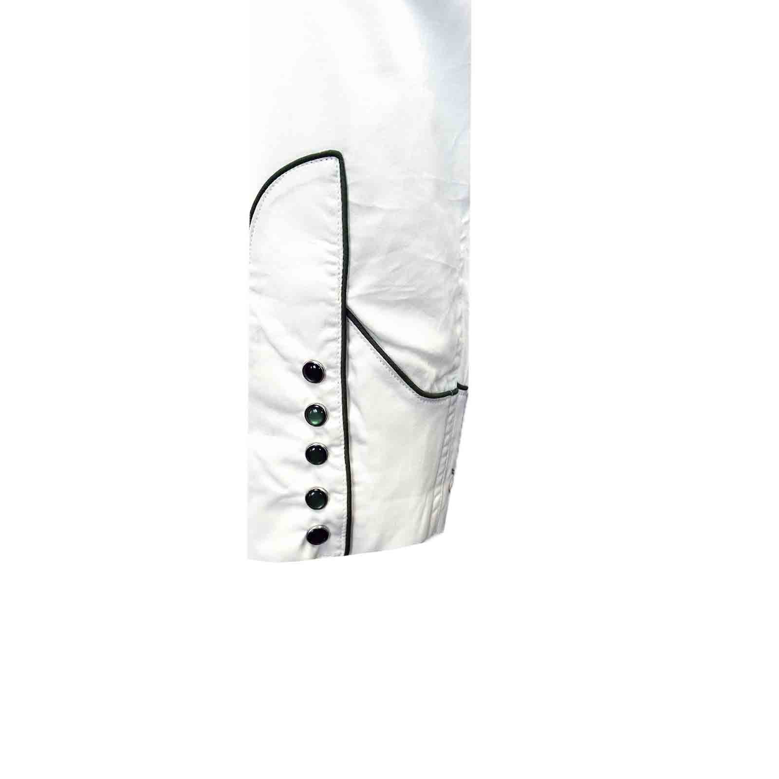 Women's Ivory Floral Embroidered Western Shirt - Rockmount
