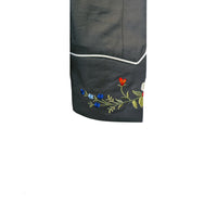 Women’s Grey Floral Bouquet Embroidered Western Shirt