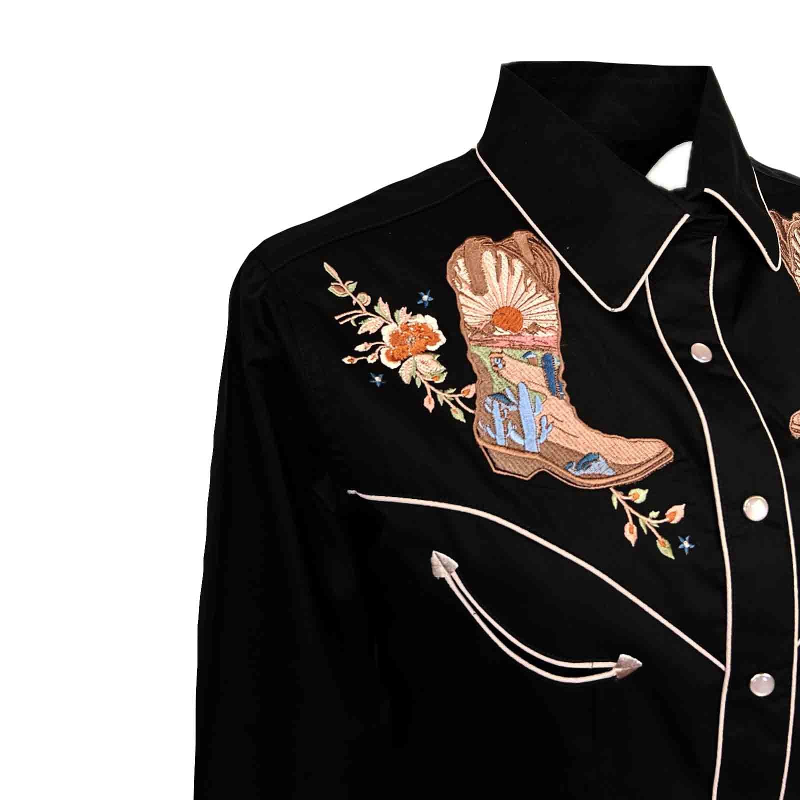 Women’s Sunrise Boot & Floral Embroidered Western Shirt - Rockmount