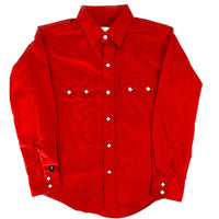 Kid's Youth Vintage Solid Red Western Shirt - Rockmount