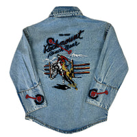 Kid's Rockmount Denim Bronc Vintage Embroidered Western Shirt - Rockmount