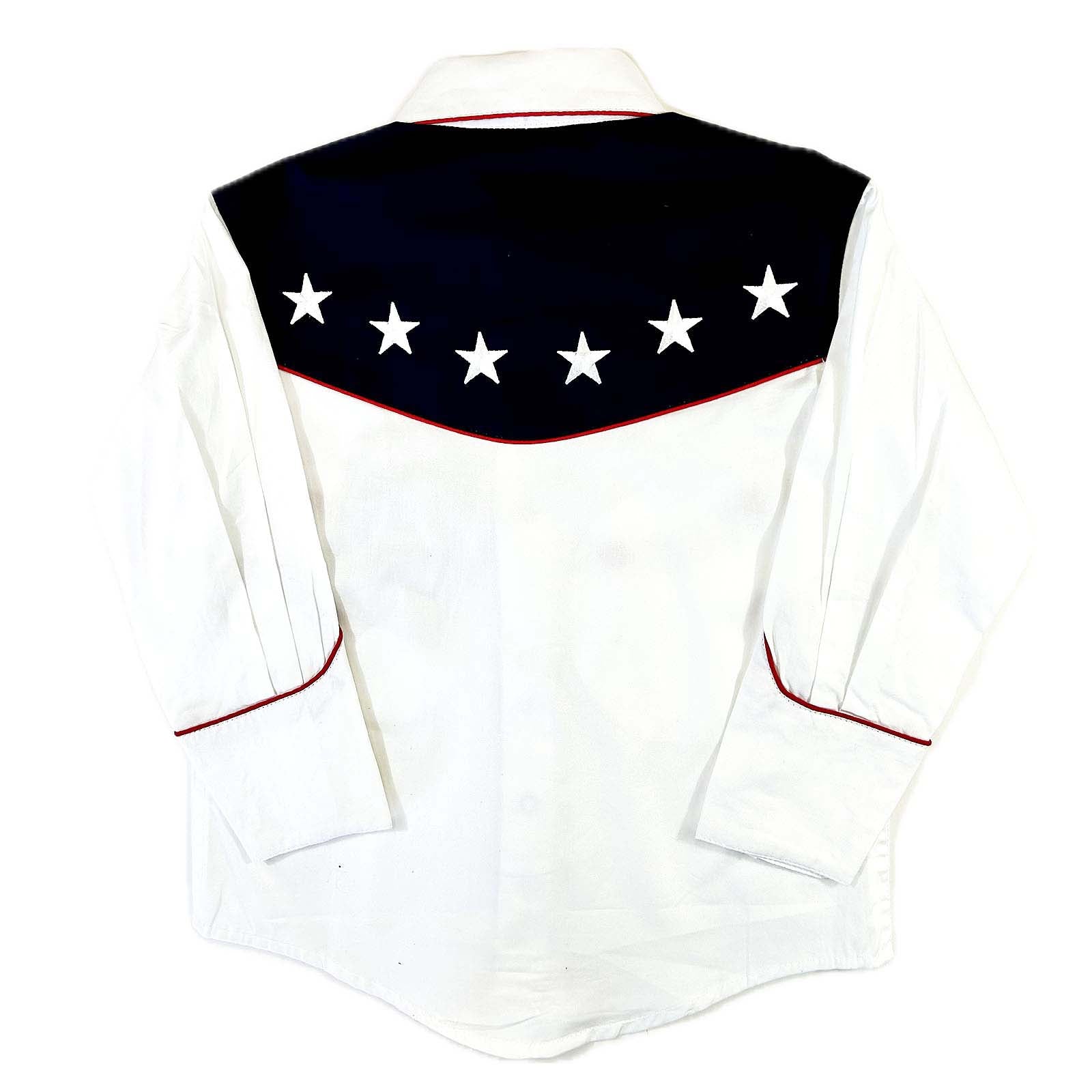 Kid's Vintage American Flag Embroidered Western Shirt - Rockmount