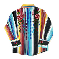 Kid's Embroidered Boho Serape Stripe Western Shirt - Rockmount
