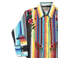 Kid's Embroidered Boho Serape Stripe Western Shirt - Rockmount