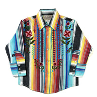 Kid's Embroidered Boho Serape Stripe Western Shirt - Rockmount