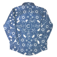 Kid's Blue Bison Bandana Print Western Shirt - Rockmount