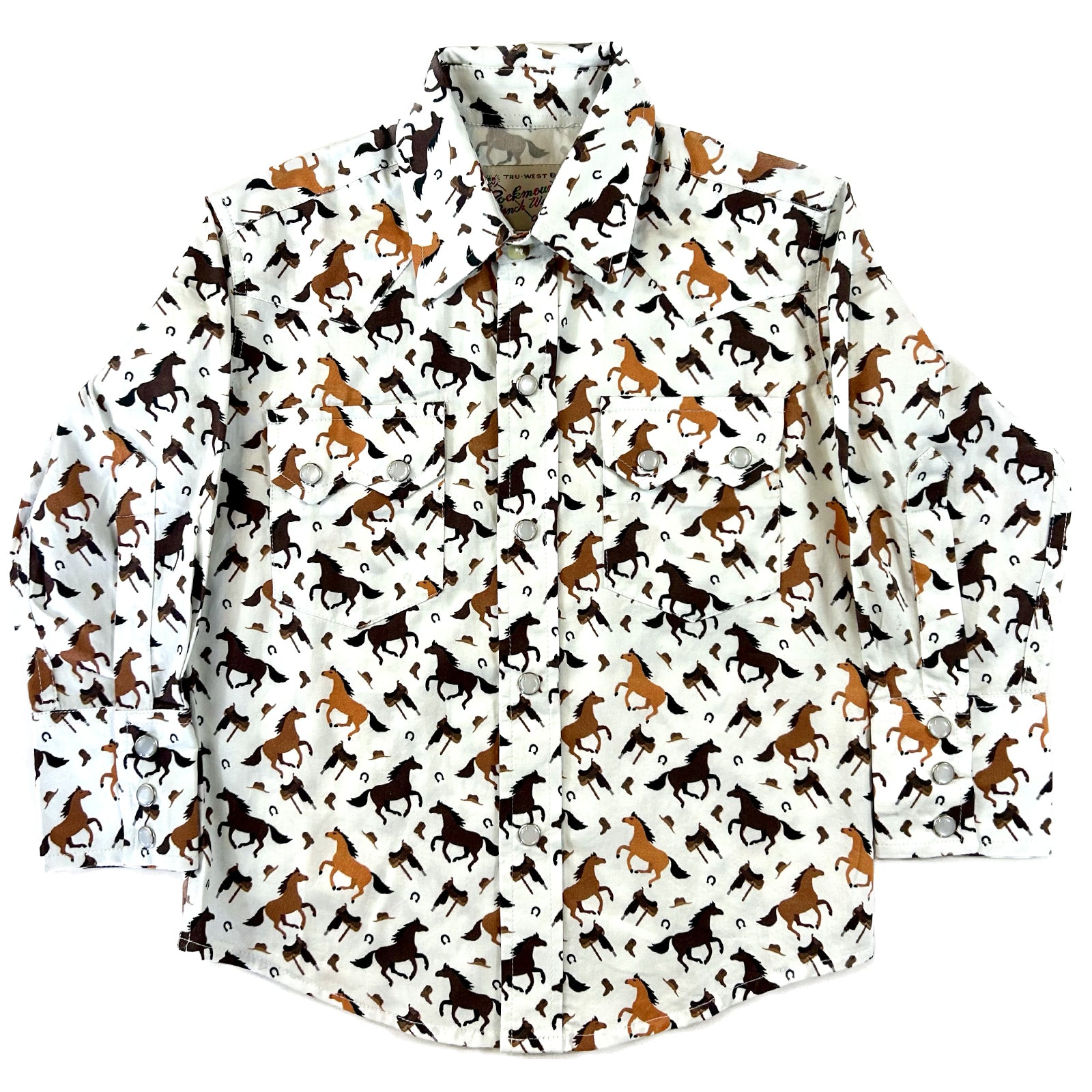 Kid's Horse Print Western Shirt - Rockmount