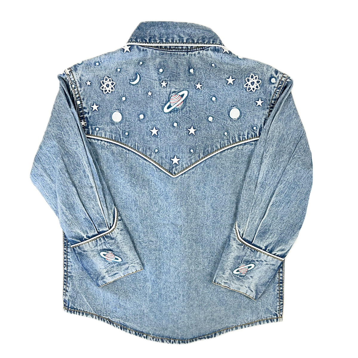 Kid's Denim Out of This World Embroidered Western Shirt - Rockmount