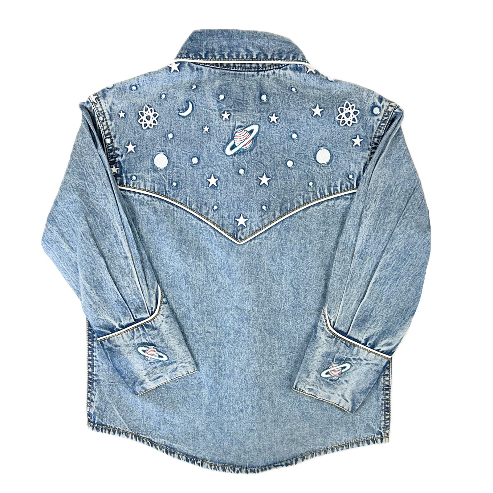 Kid's Denim Out of This World Embroidered Western Shirt - Rockmount