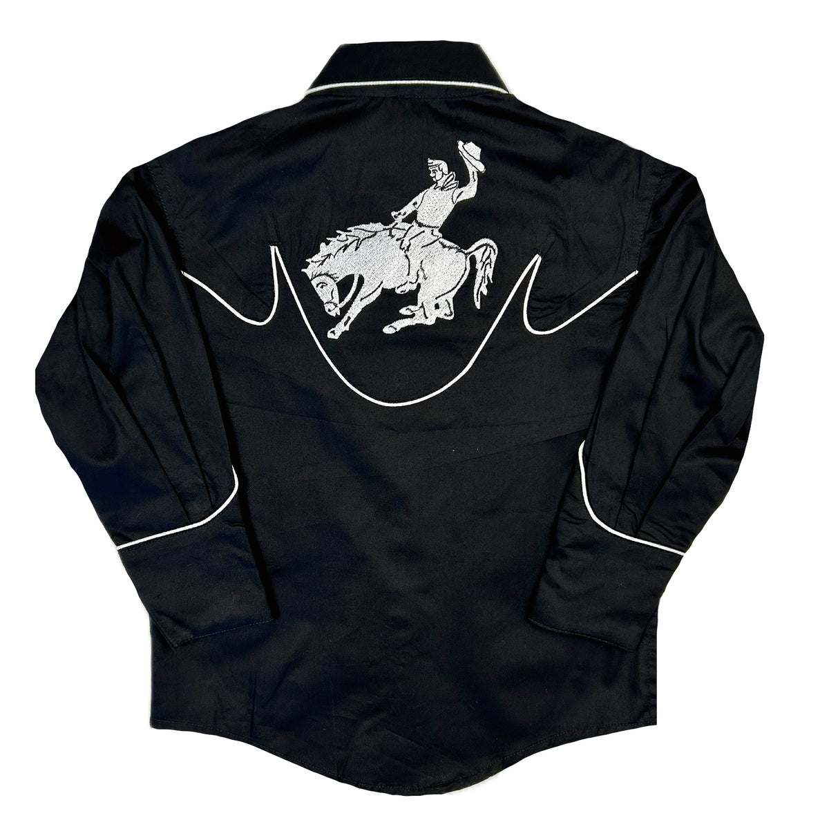 Kid's Vintage Black Bronc Embroidered Western Shirt - Rockmount