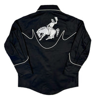 Kid's Vintage Black Bronc Embroidered Western Shirt - Rockmount