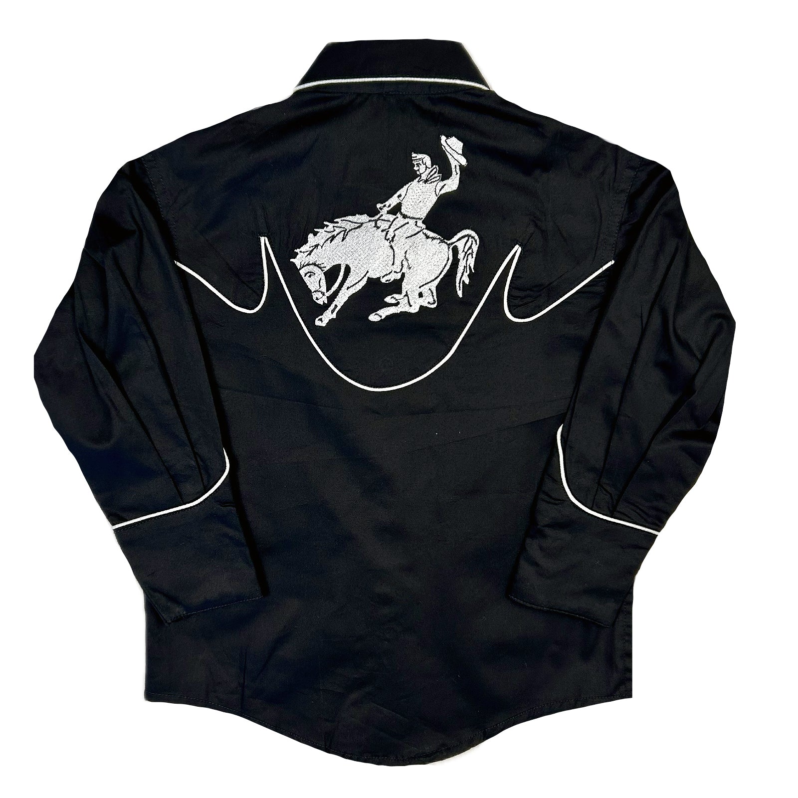 Kid's Vintage Black Bronc Embroidered Western Shirt - Rockmount