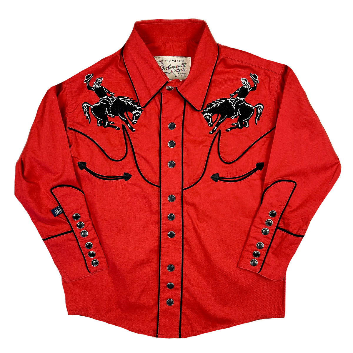 Kid's Vintage Red Bronc Embroidered Western Shirt - Rockmount