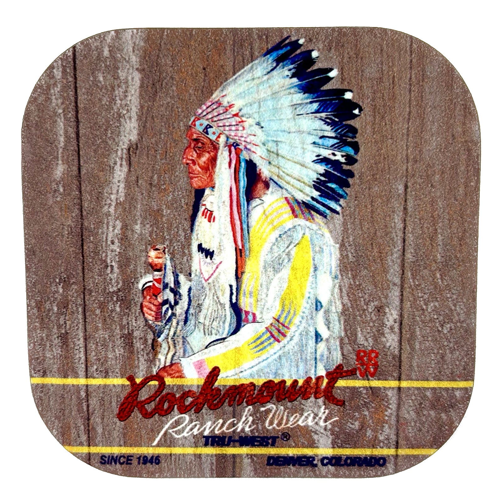 Vintage Indian Chief Western Coaster - Rockmount