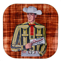 Vintage Cowboy Striped Yellow Shirt Western Coaster - Rockmount