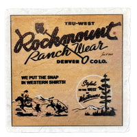 Cowboy Calf Roper Western Marble Coaster - Rockmount