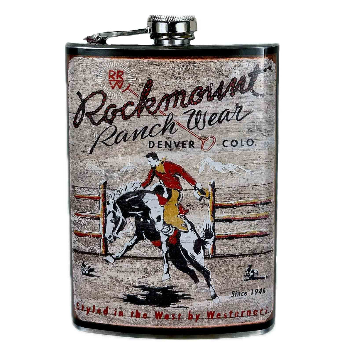 Rockmount Ranch Wear Bronc Western Flask - Rockmount