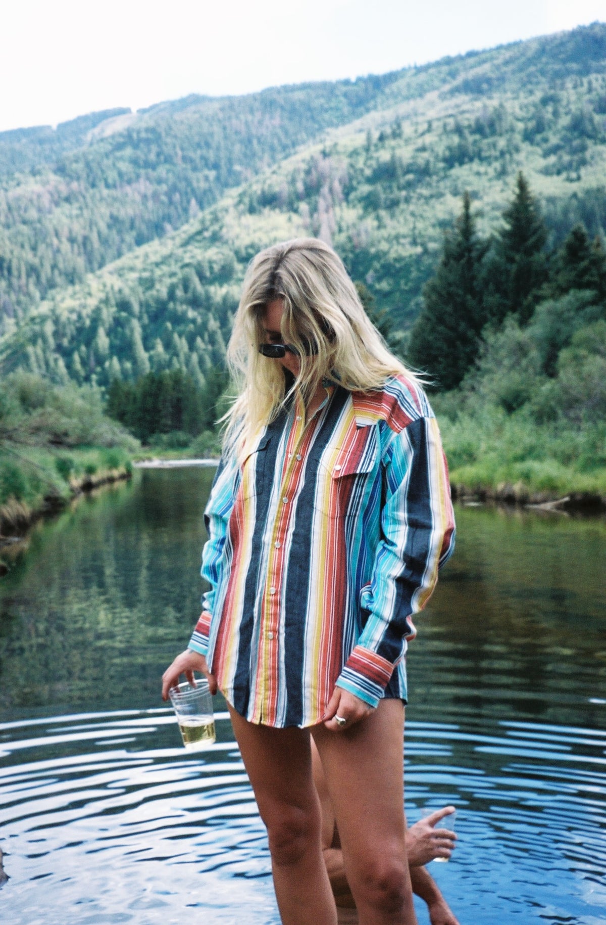 Men's Vintage Serape Stripe Western Shirt