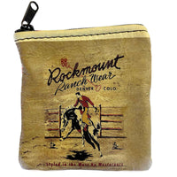 Rockmount Bronc Leather Western Coin Purse with Red Back - Rockmount