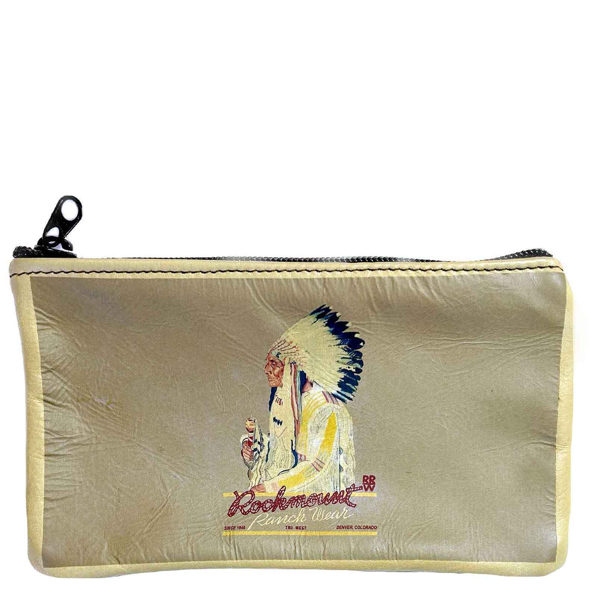 Vintage Indian Chief Leather Western Cosmetic Purse - Rockmount