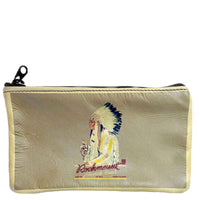 Vintage Indian Chief Leather Western Cosmetic Purse - Rockmount