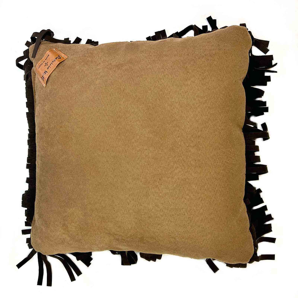 Rockmount Vintage Buffalo Bill Leather Fringe Western Pillow - Rockmount