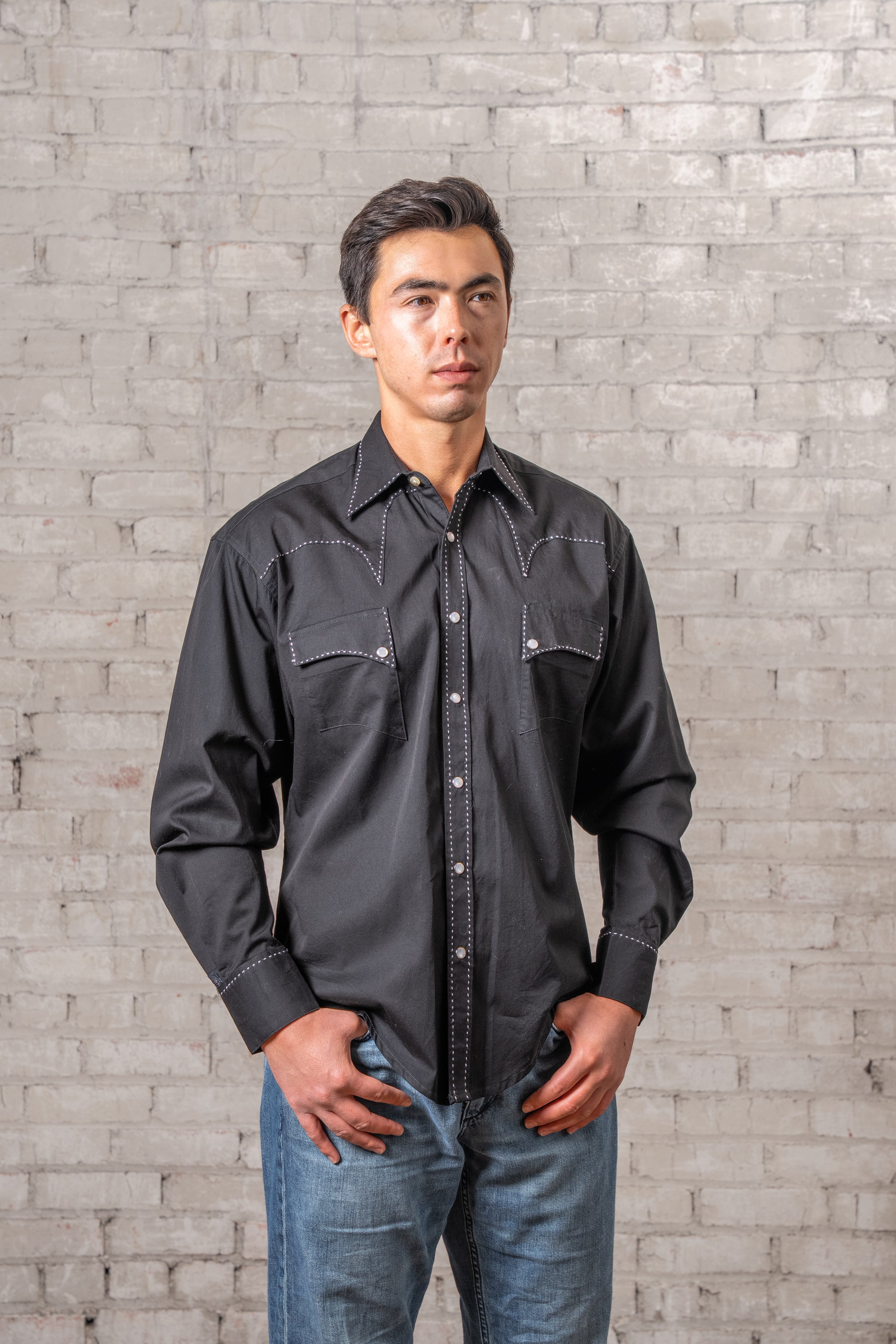 Men's Black Classic Quarter Horse Western Shirt