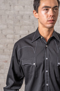 Men's Black Classic Quarter Horse Western Shirt