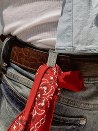 Rockmount Bronc Western Cotton Bandana in Red