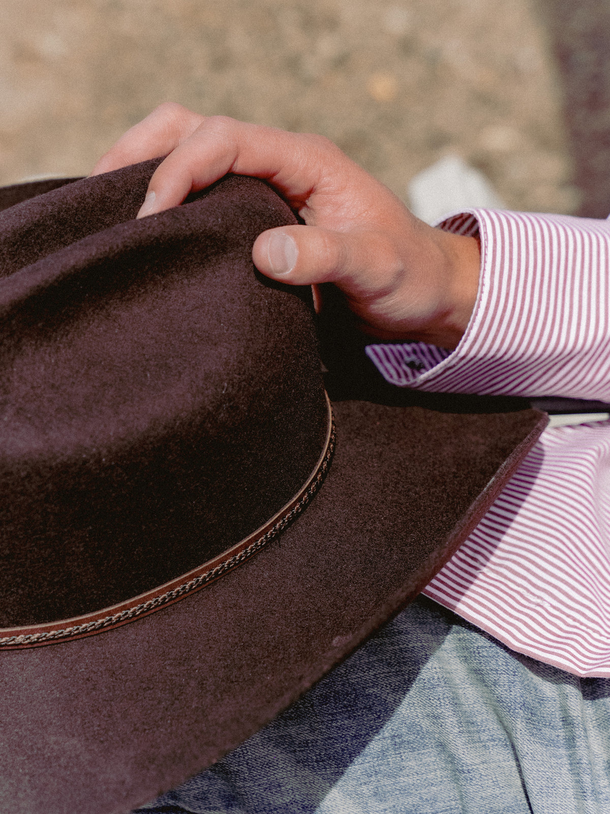 Crushable Brown Felt Concho Western Hat
