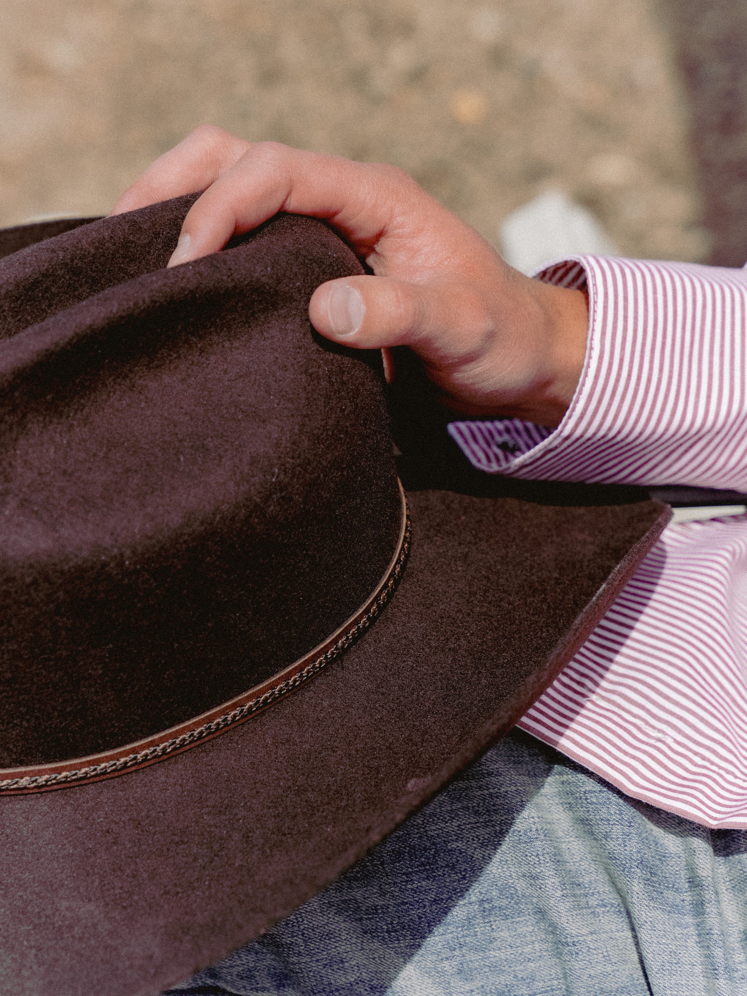Crushable Brown Felt Concho Western Hat