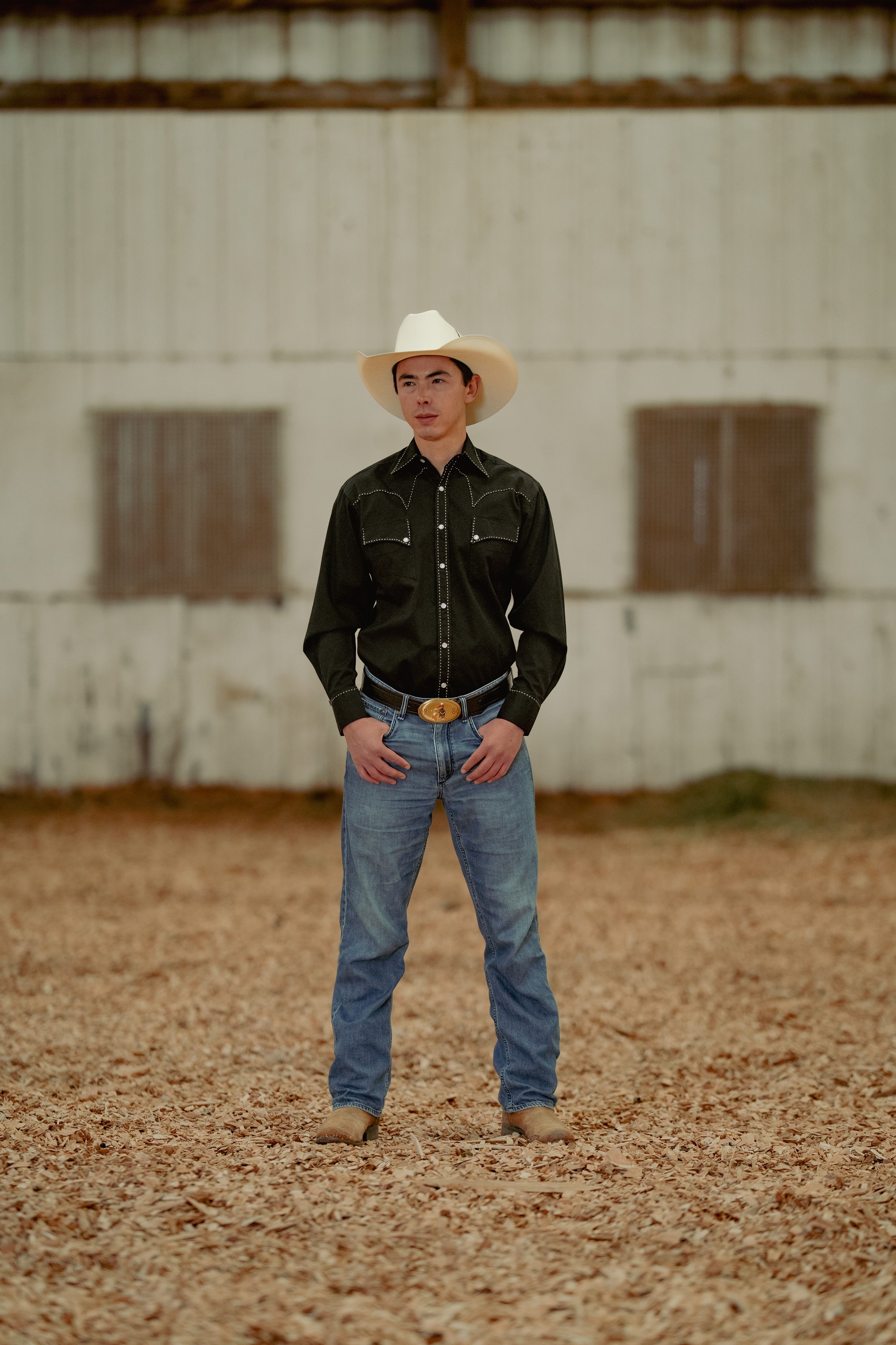 Men's Black Classic Quarter Horse Western Shirt