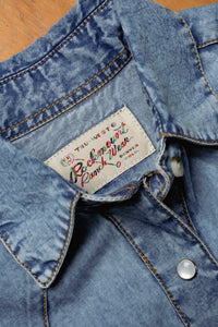 Women's Stonewashed Denim Classic Western Shirt