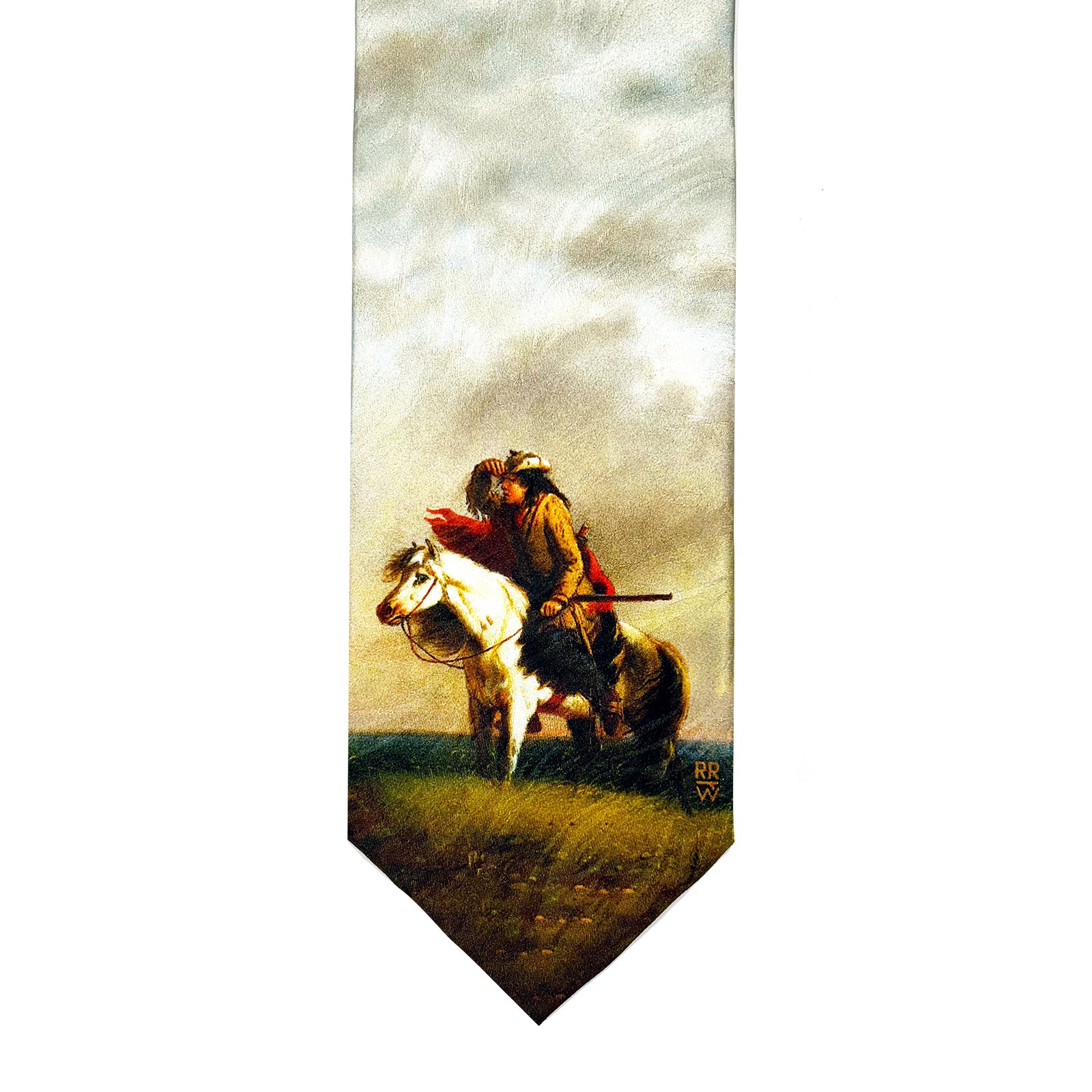 Limited-Edition the Lost Greenhorn Silk Tie by Alfred Jacob Miller - Rockmount