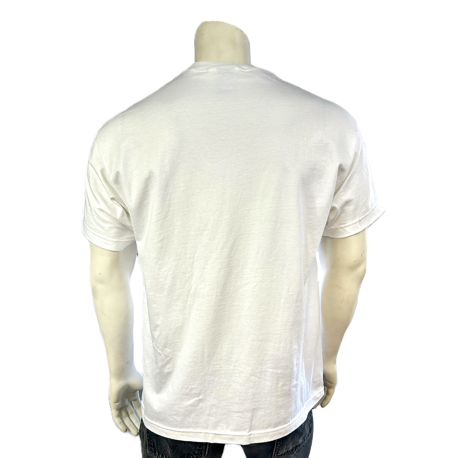 Men's Rockmount Bronc 100% Cotton White Western T-Shirt - Rockmount