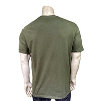 Men's Rockmount Bronc 100% Cotton Green Western T-Shirt - Rockmount
