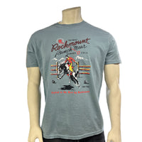 Men's Rockmount Bronc 100% Cotton Ice Blue Western T-Shirt - Rockmount