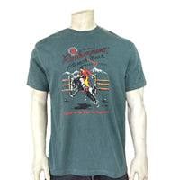 Men's Rockmount Bronc 100% Cotton Teal Western T-Shirt - Rockmount
