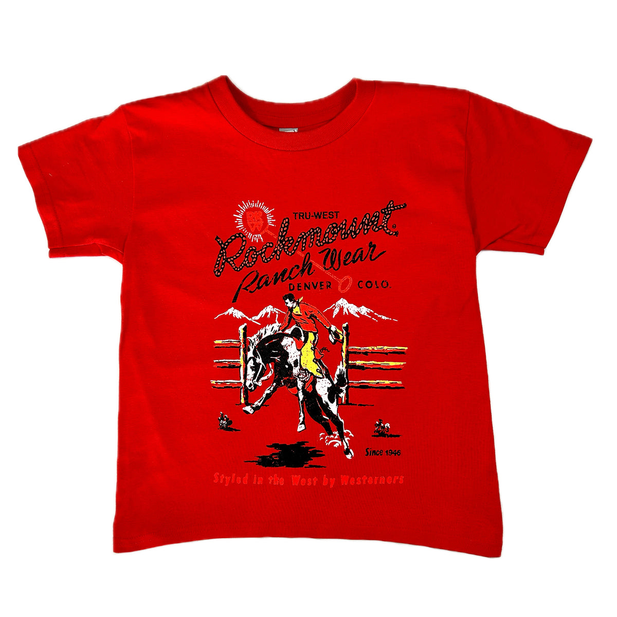 Kid's Rockmount Red Bronc 100% Cotton Western T-Shirts - Rockmount