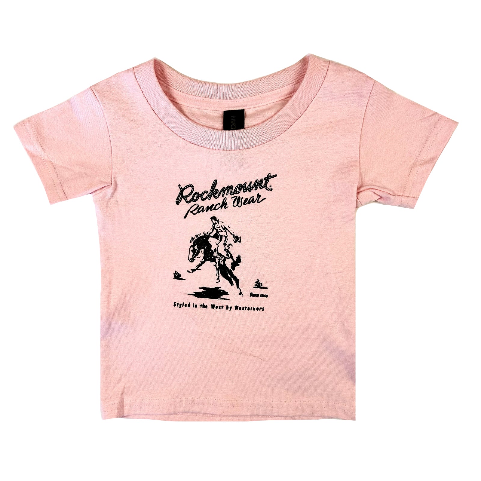 Toddler Pink Rockmount Bronc 100% Cotton Western T-Shirt - Rockmount