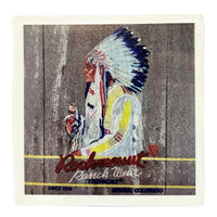 Vintage Indian Chief Western Ceramic Cork Back Coaster - Rockmount