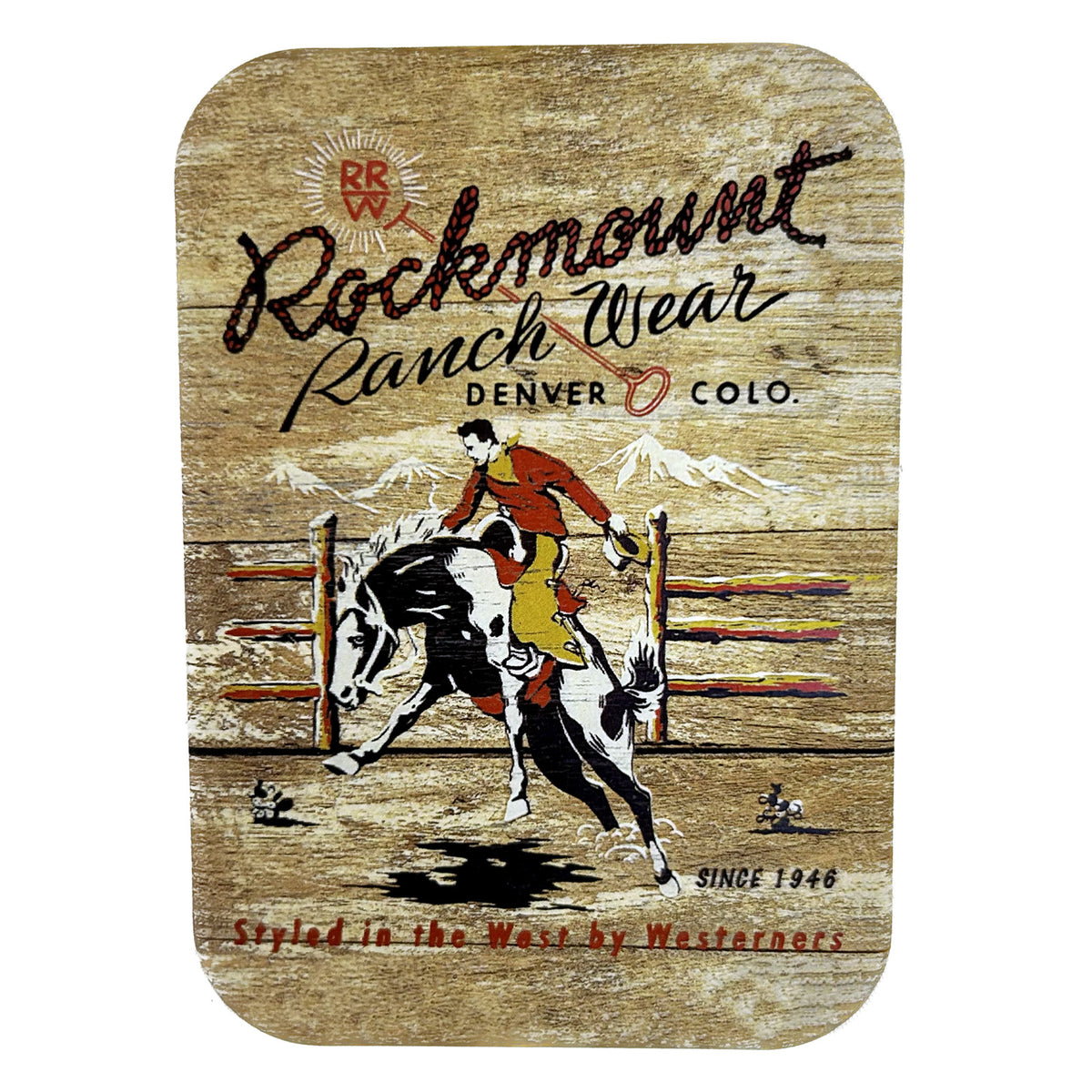 Rockmount Bronc Vintage Western Magnet - Rockmount