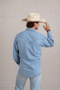 Men's Classic Denim Quarter Horse Western Shirt