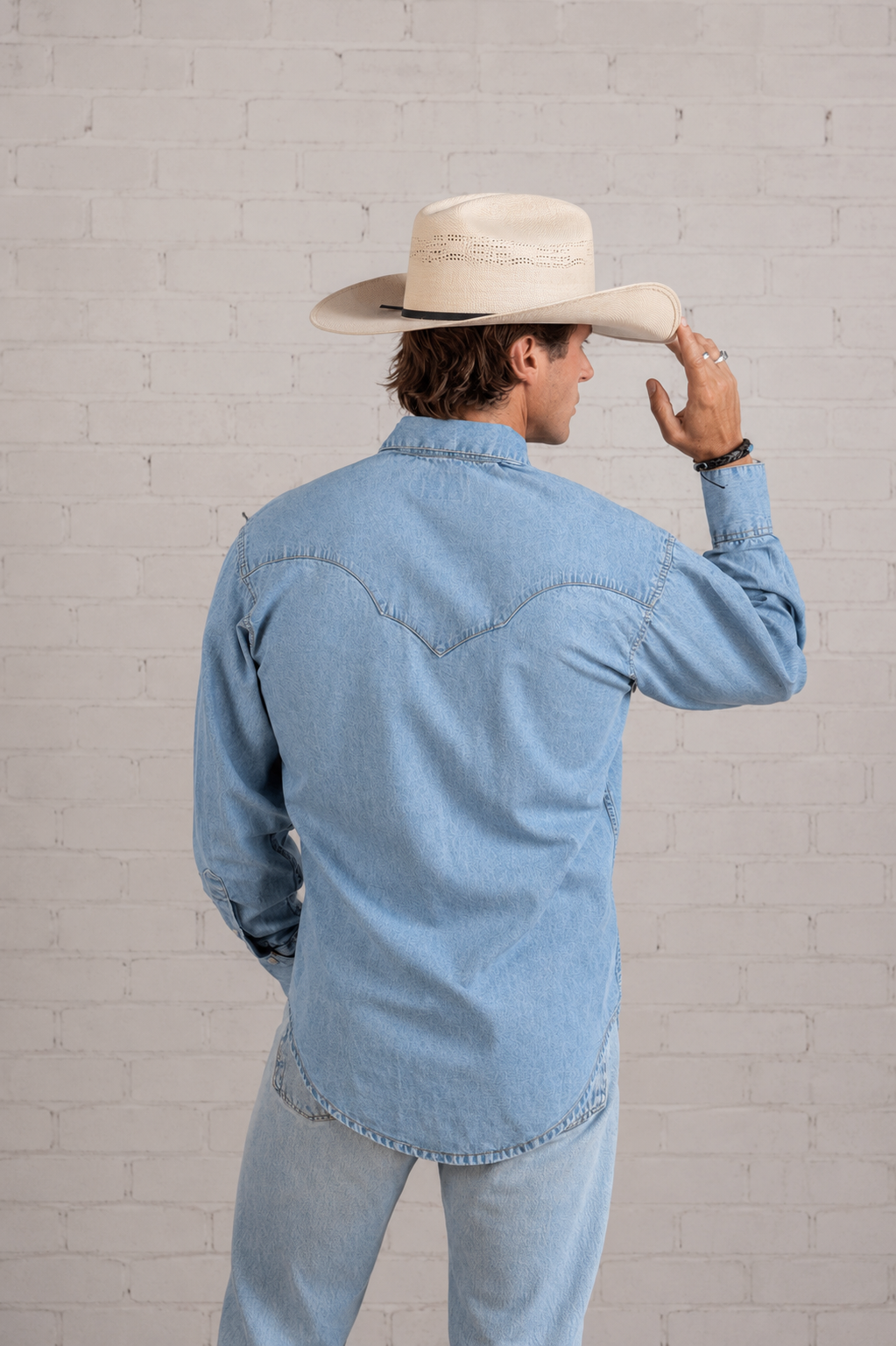 Men's Classic Denim Quarter Horse Western Shirt