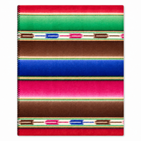 Native Serape Pattern Fleece Western Blanket in Brown & Purple