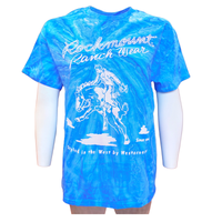 Men's Rockmount Bronc 100% Cotton Tie Dye Blue Western T-Shirt