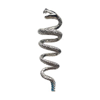 Silver Rattlesnake with Turquoise Enamel Western Bolo Tie - Rockmount