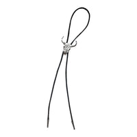 Silver Bison Skull Western Bolo Tie - Rockmount