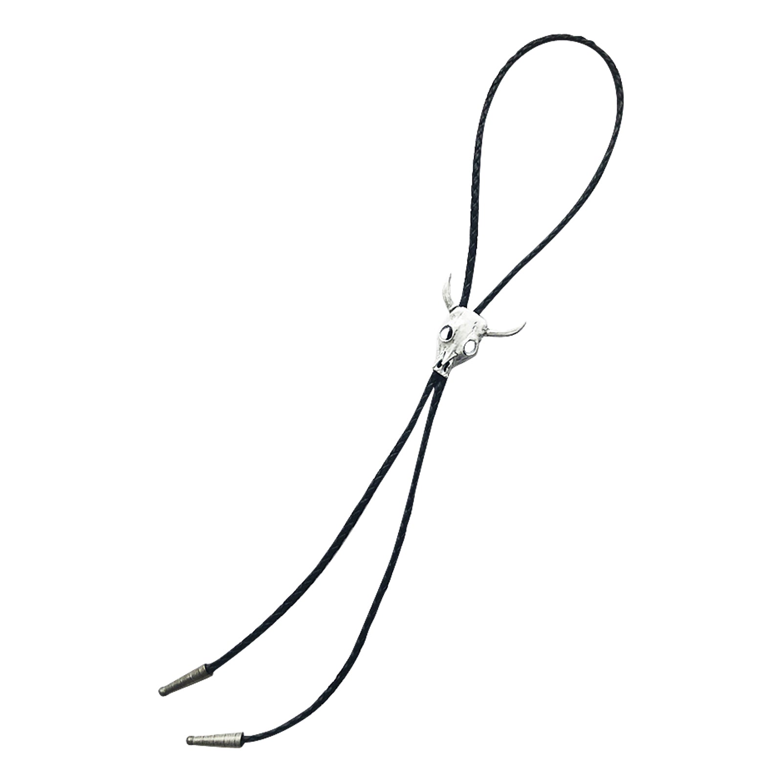 Ivory White Steer Skull Western Bolo Tie - Rockmount